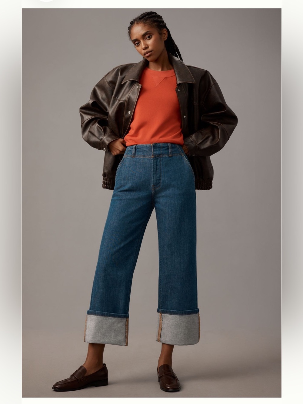 Pilcro by Anthropologie Maisy Relaxed Cuff Straight Leg Jeans